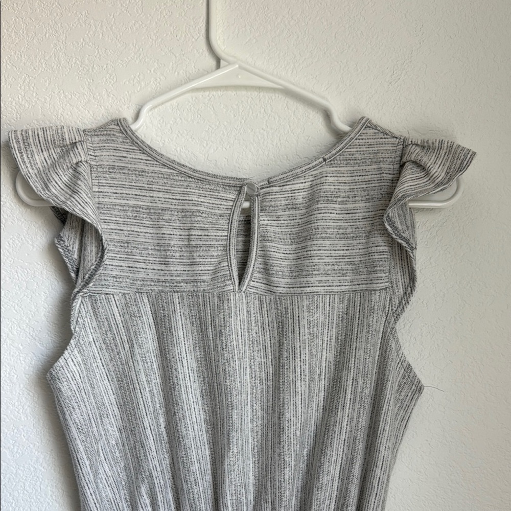 Caution To The Wind Gray Knit Jumpsuit with Fitted Silhouette - Picture 10 of 13